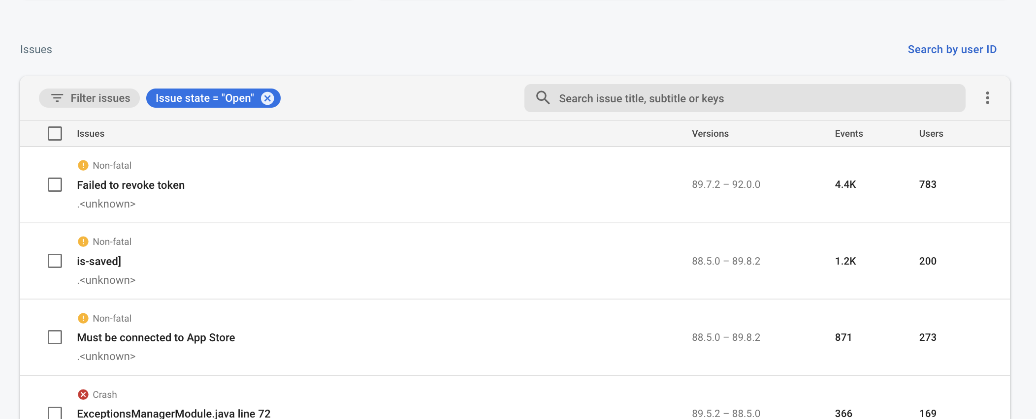 Firebase user search